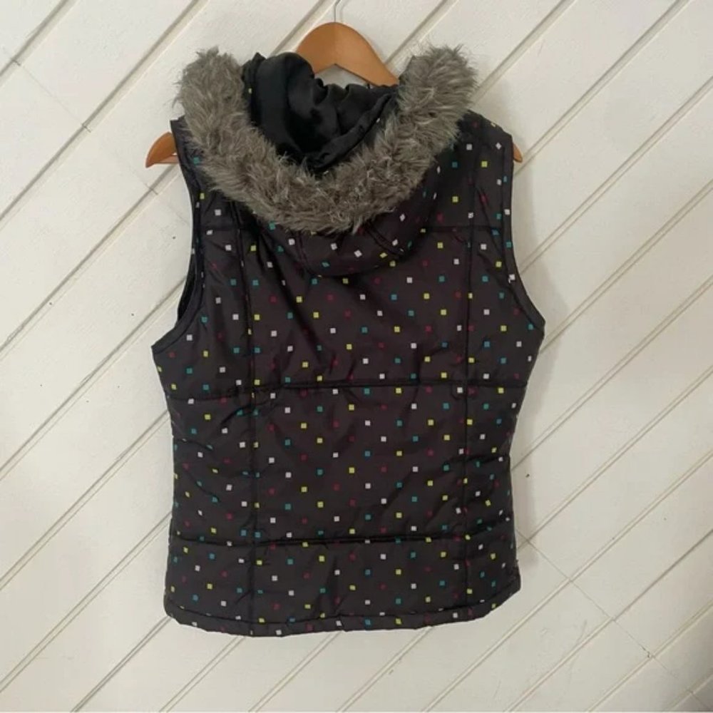 Burton Puffer Ski Vest (Dry Ride Confetti) SZ L with matching hat